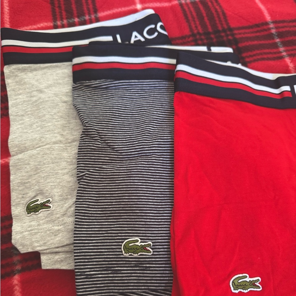 Lacoste (Tri-Color Waistband), Men’s Trunks, Size Small (28-30) (New, Unworn)
